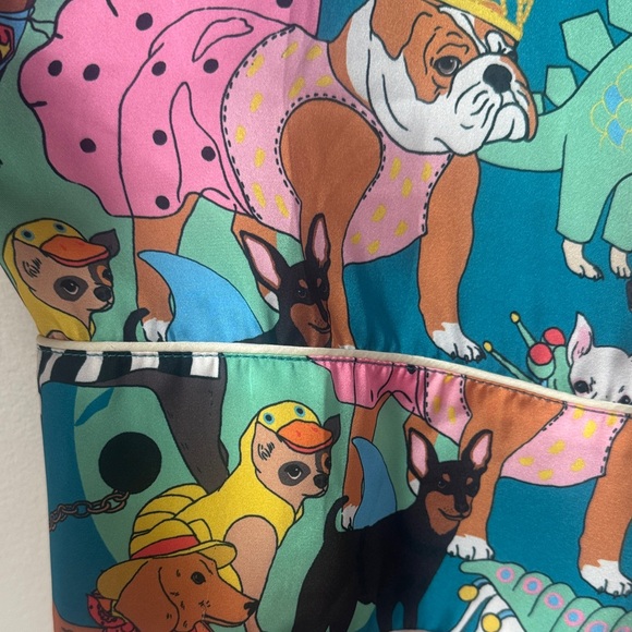 Karen Mabon Fancy Dogs Silky Women's Robe L/XL - Picture 2 of 7